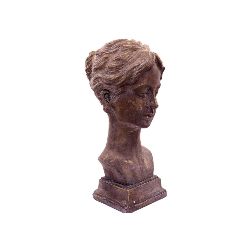 Large Gold And Grey Female Statue