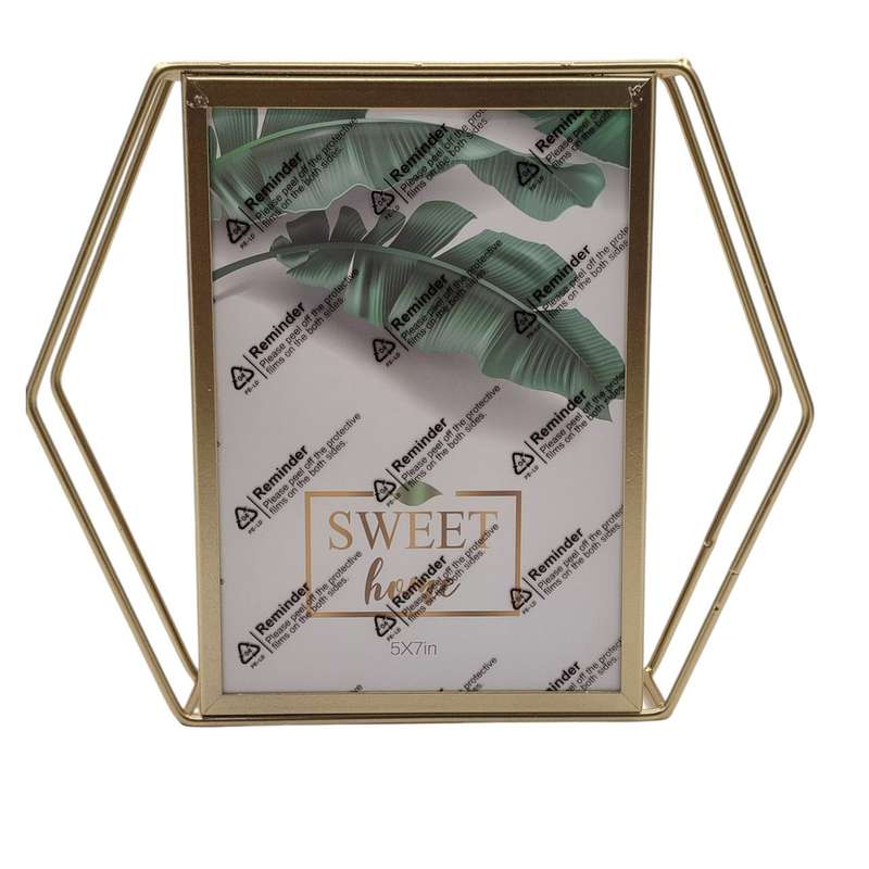 Large Photoframe - Gold Hexagon