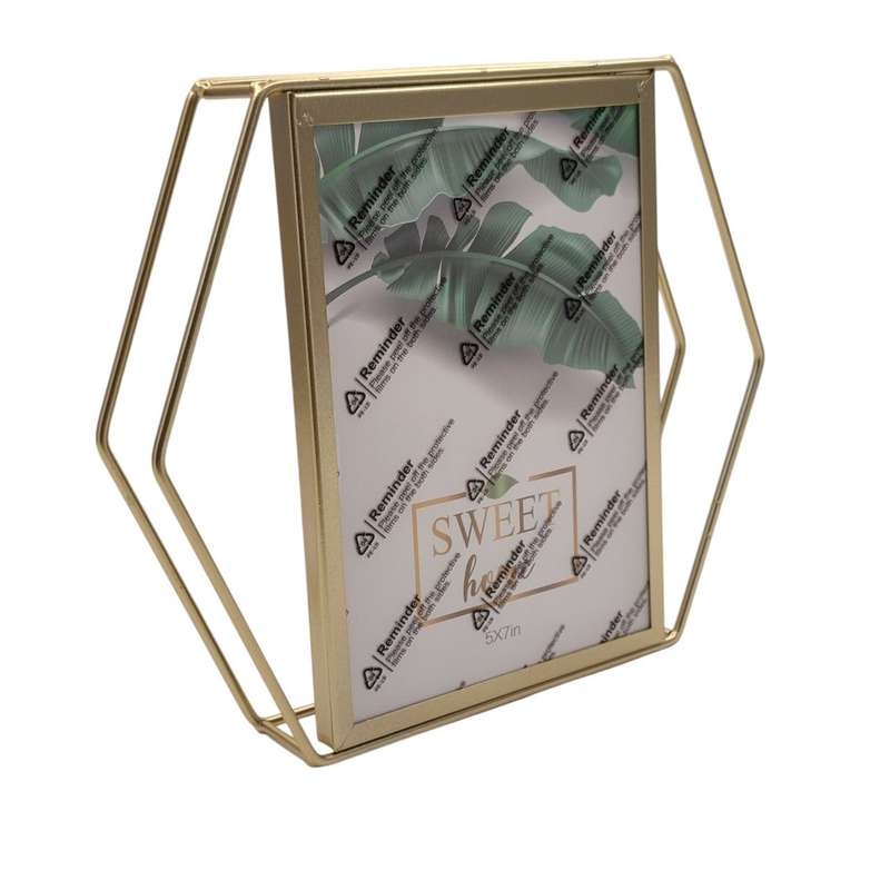 Large Photoframe - Gold Hexagon