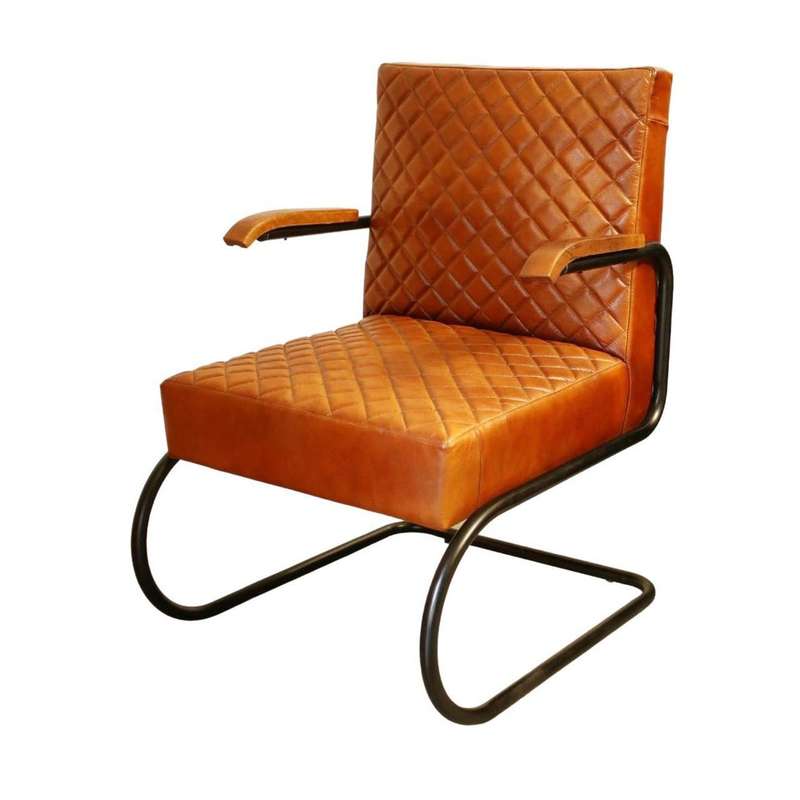 Leather Iron Chair