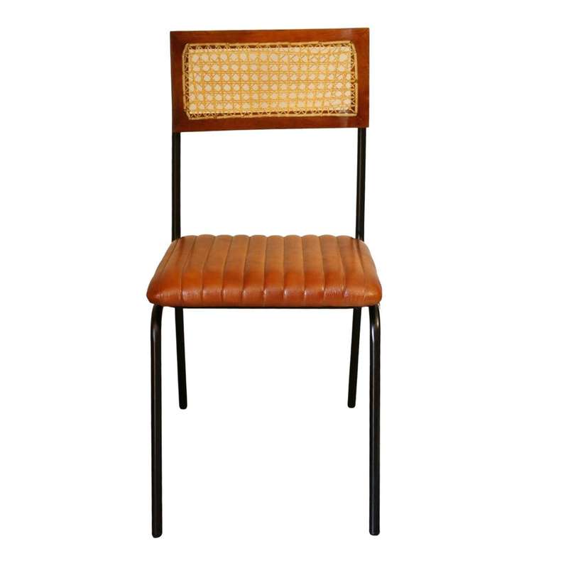 Leather Iron Chair