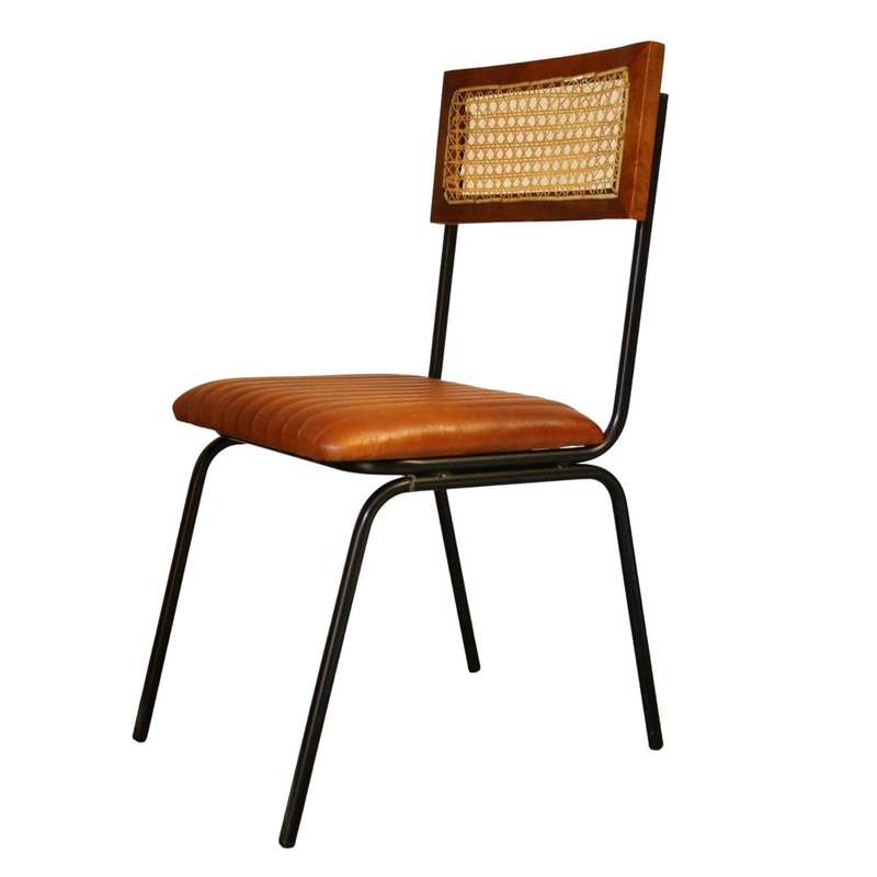 Leather Iron Chair