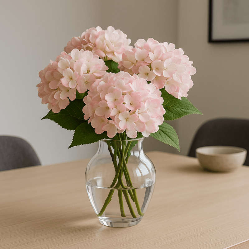Light Pink Artificial Hydrangea 35cm