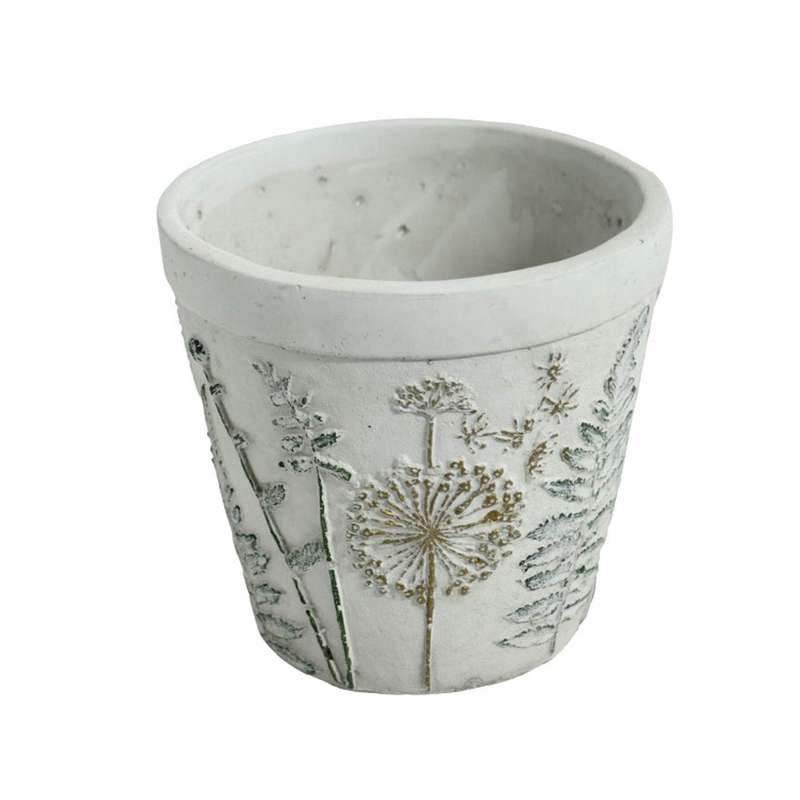 Medium Grey Ceramic Pot Planter - Plants Impressions