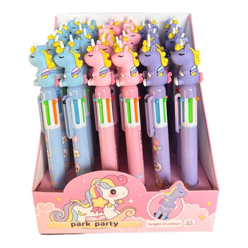 Multicolour Pens Box Of 36 - Unicorns
