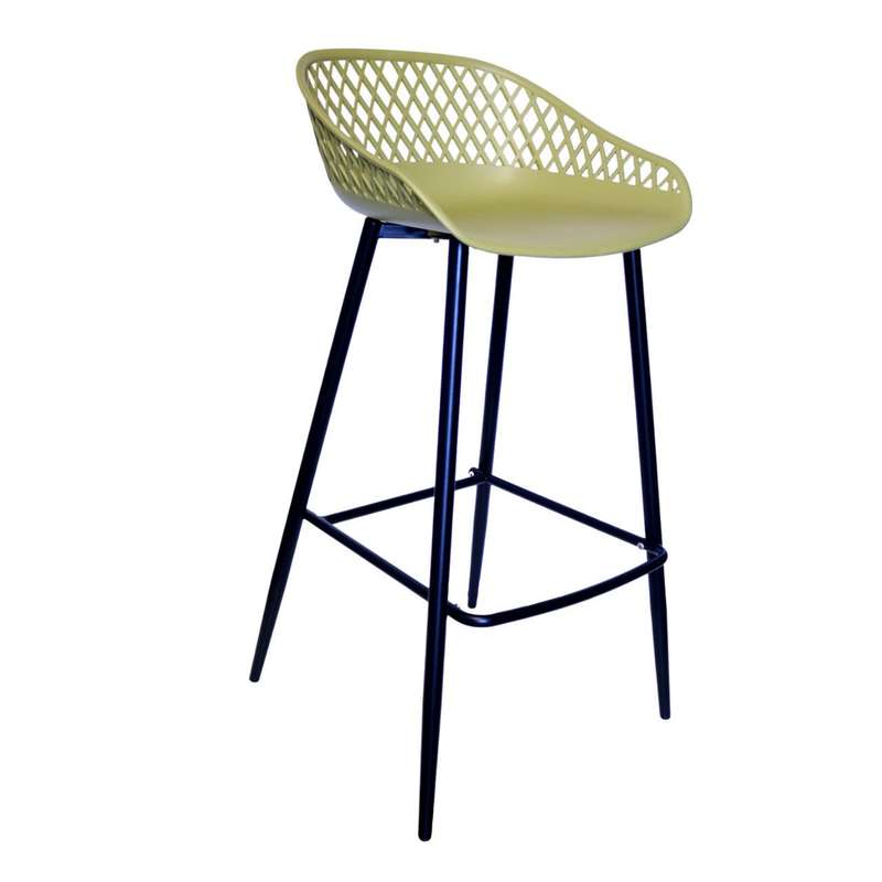 Mustard Diamond Back Bar Stool