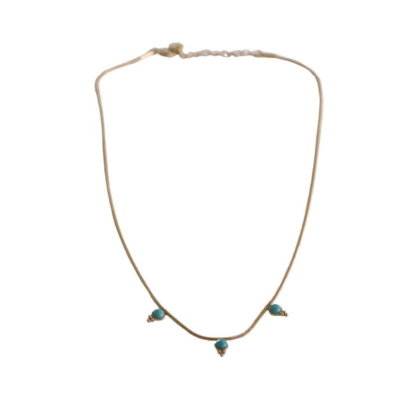 Necklace - Three Turquoise Dots