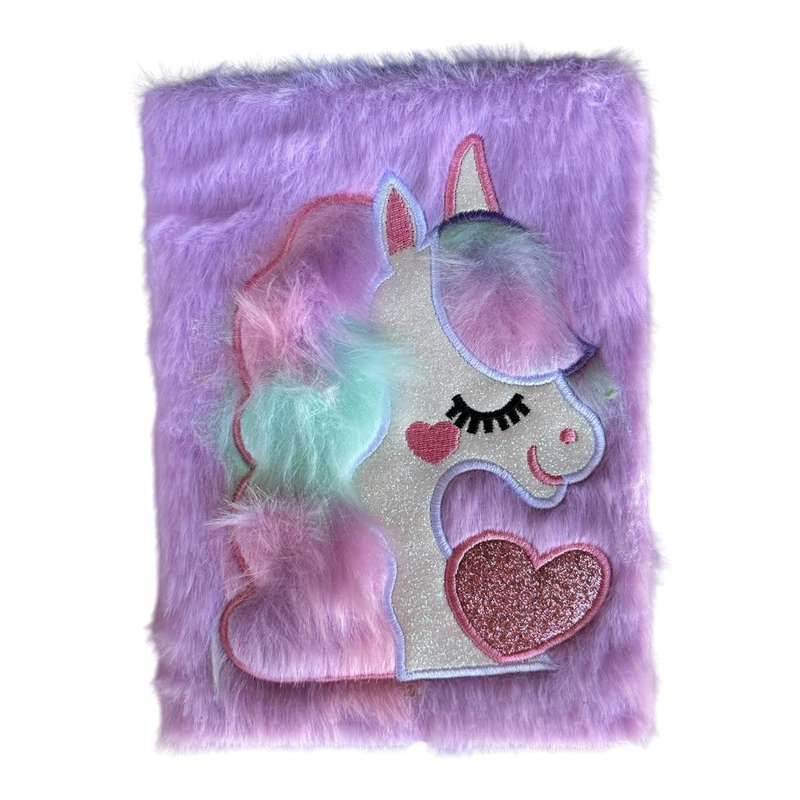 Notebook A6 - Purple Fluffy Unicorn