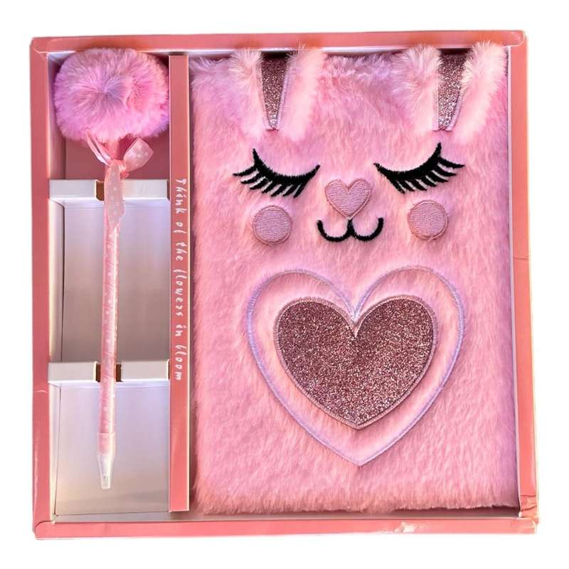 Notebook Gift Set - Pink Bunny