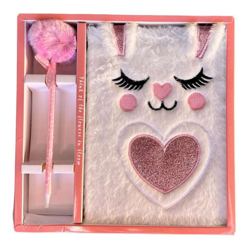 Notebook Gift Set - White Bunny