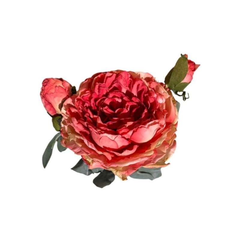 Pink and White Rose Artificial Flower Arrangement 60cm