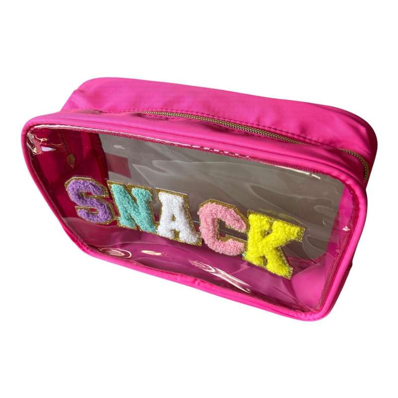 Pink Modern PVC Essentials Pouch