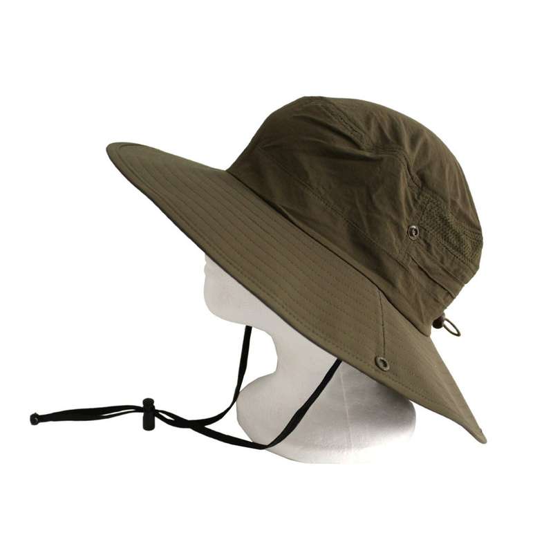 Polyester Large Sun Hat - Army Green