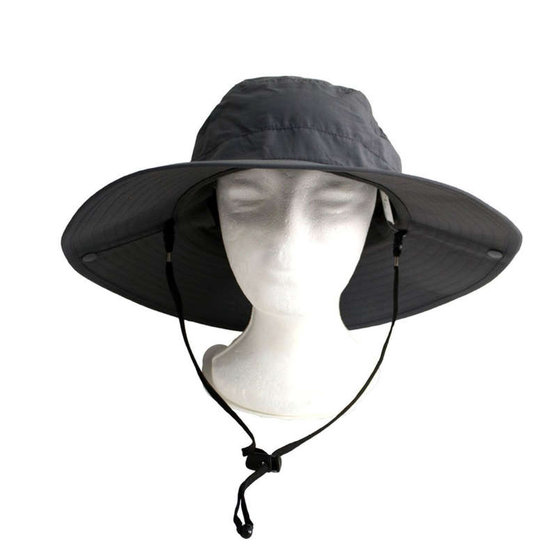 Polyester Large Sun Hat - Steel Grey
