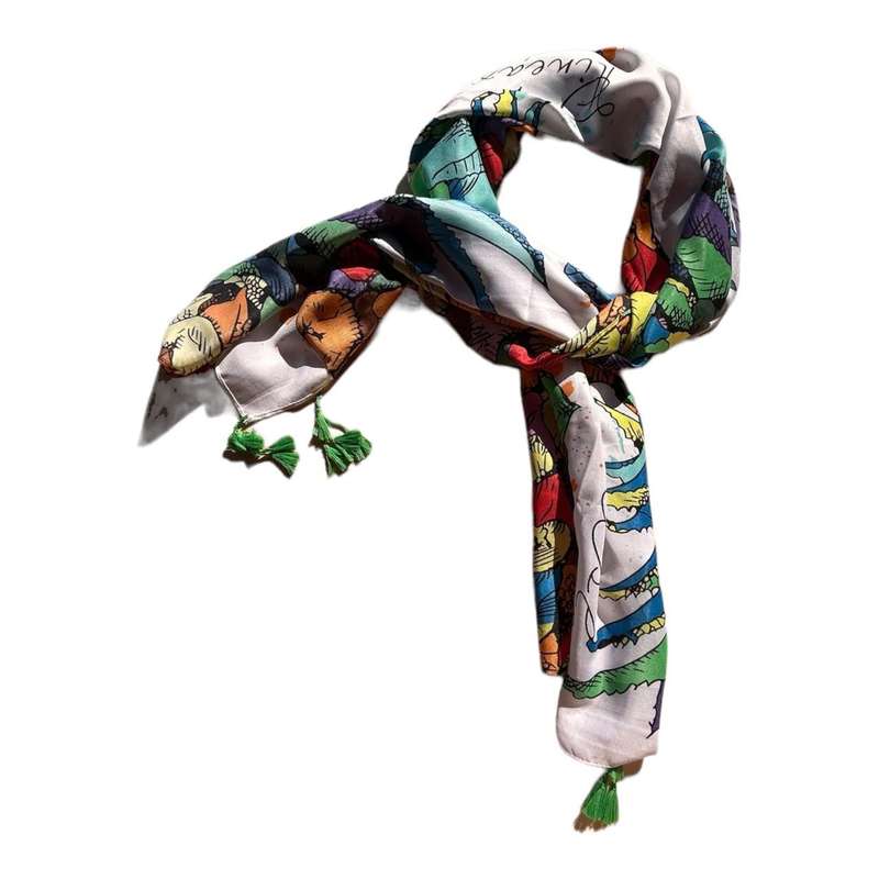 Polyester Scarf - Colourful Pineapples