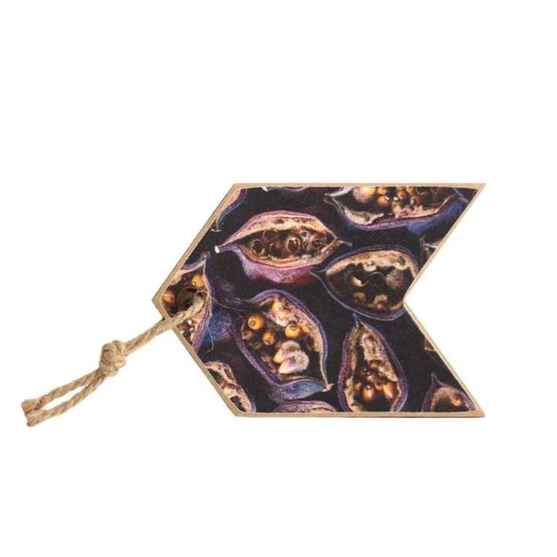 Purple and Yellow Seed Pod Gift Wrap Tag
