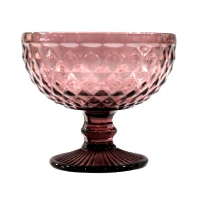 Purple Glass Small Diamond Bowl - Box Of 6