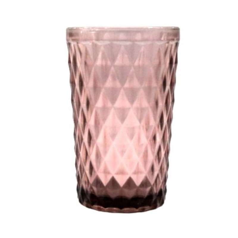 Purple Small Diamond Drinking Glasses - Box Of 6