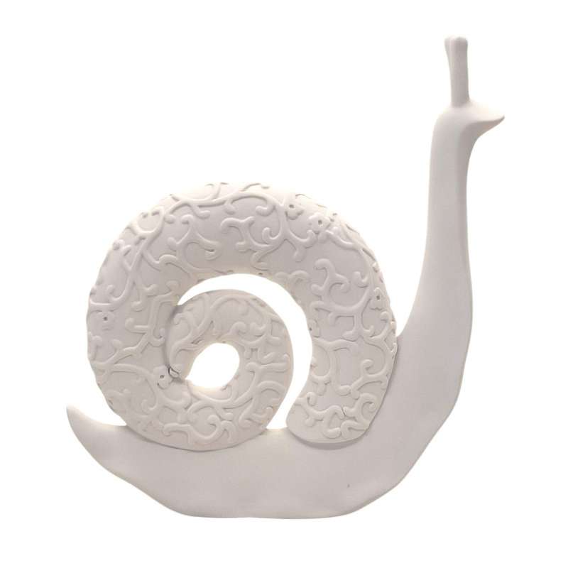 Quirky White Snail DÃƒÆÃÂ©cor Figurine