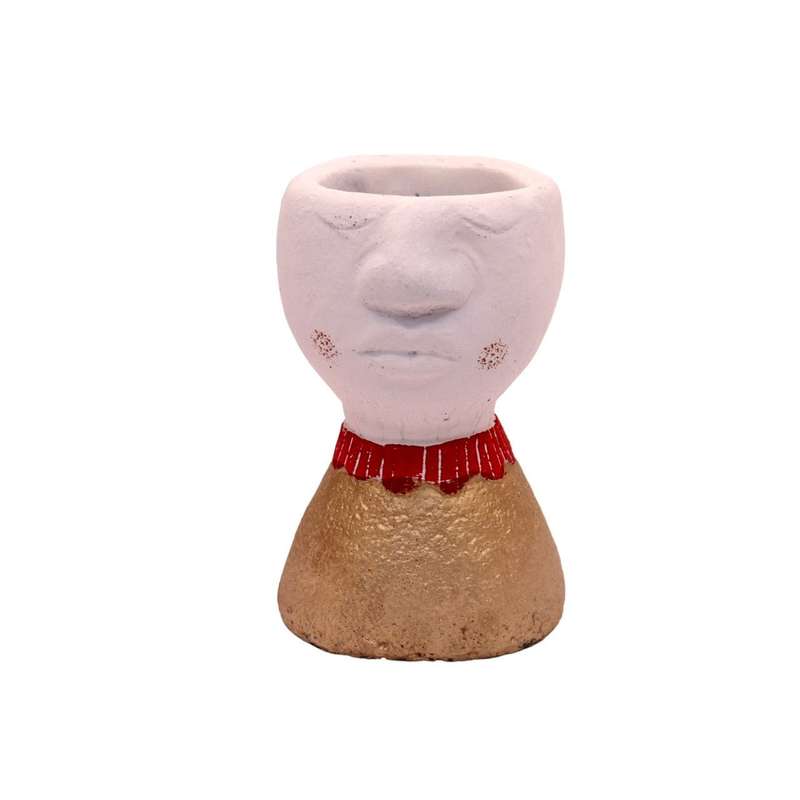 Red And Gold Shirt Cement Male Planter