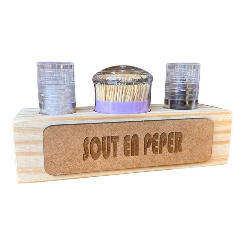 Salt, Pepper And Toothpick Holder - Sout En Peper