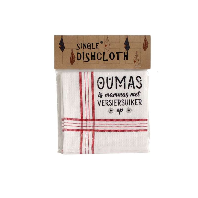 Single Printed Dishcloth - Ouma