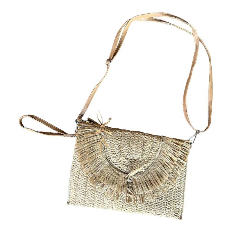 Sling Bag - Faux Straw