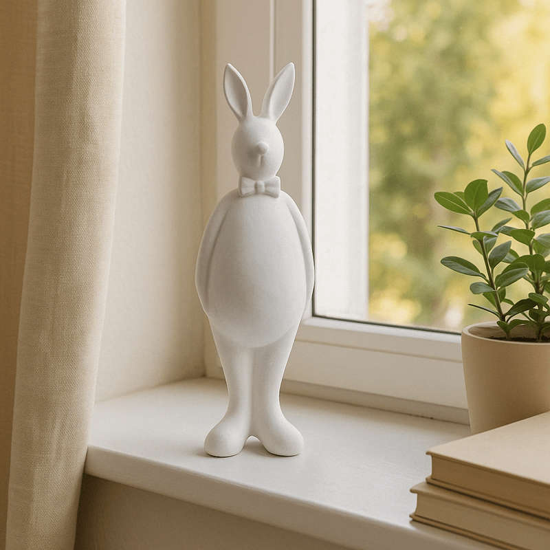 Small Big Belly Standing Bow Tie Bunny