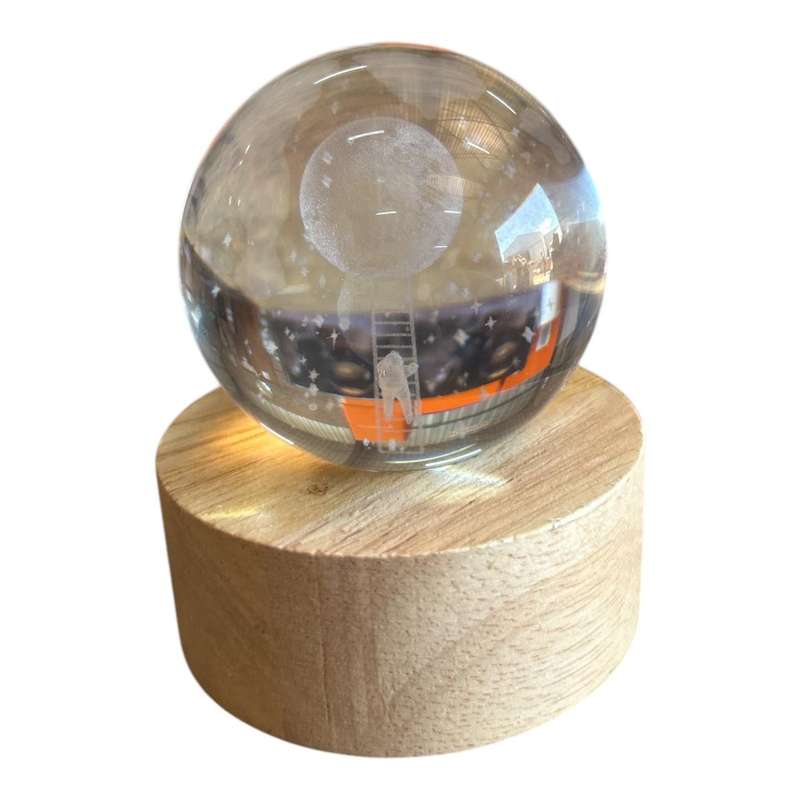 Small Light Up Glass Ball - Astronaut