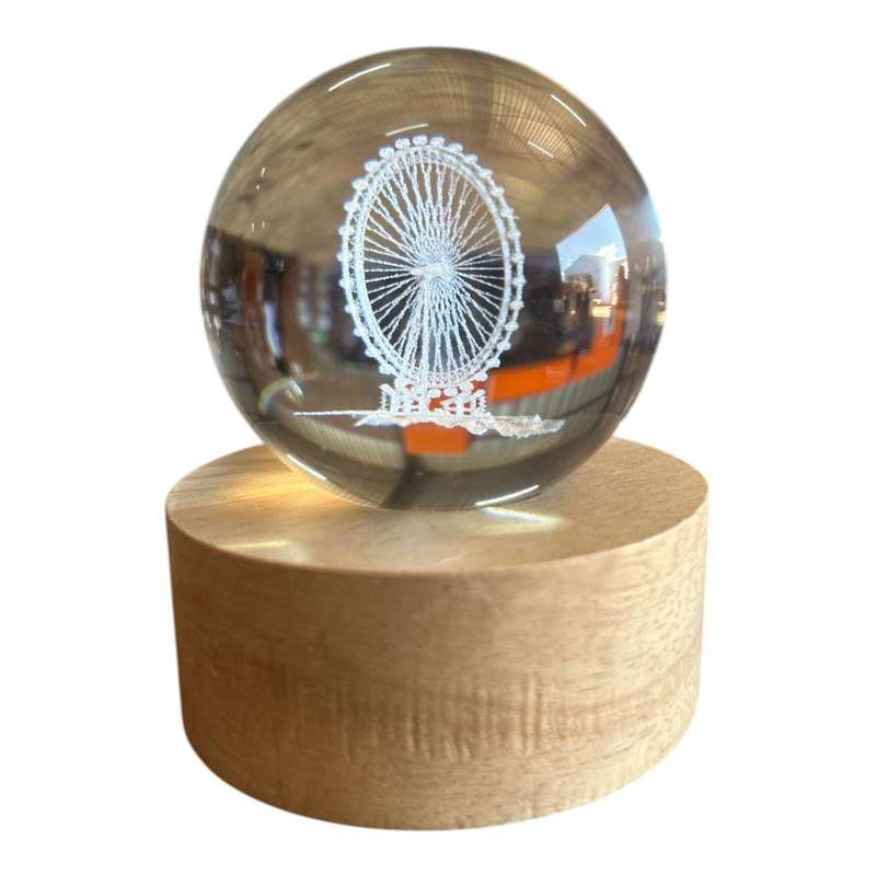Small Light Up Glass Ball - Ferris Wheel
