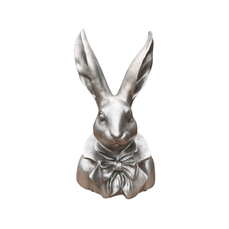 Small Silver Gentleman Bunny Bust