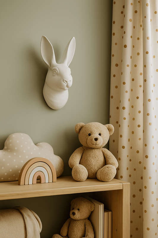 Small White Ceramic Bunny Head