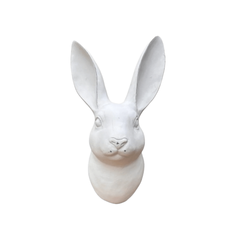 Small White Ceramic Bunny Head