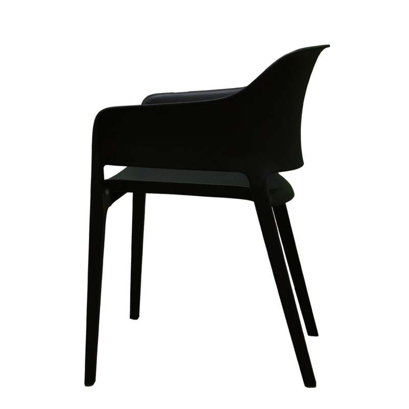 Solid Stackable Black Chair