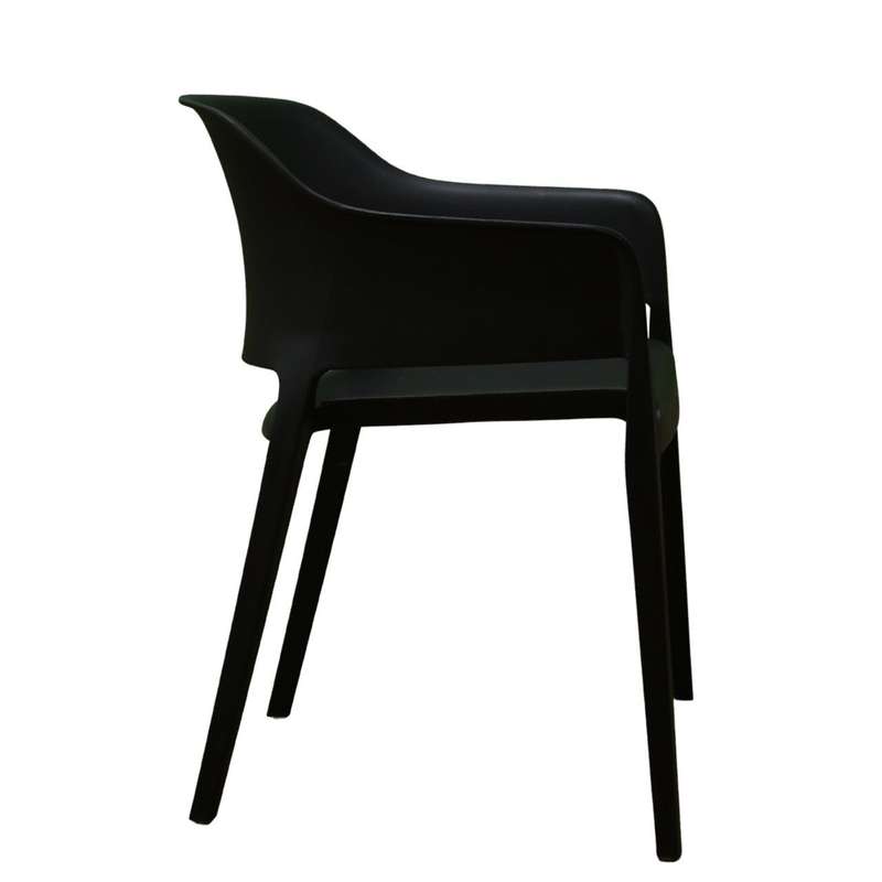 Solid Stackable Black Chair