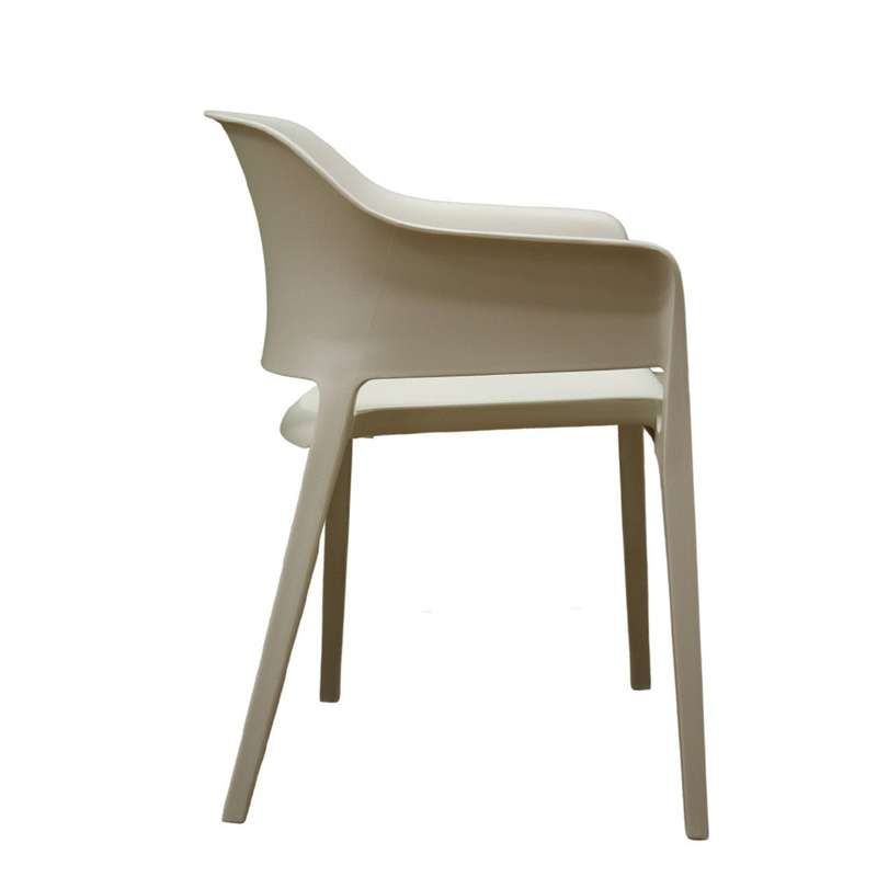 Solid Stackable Cream Chair