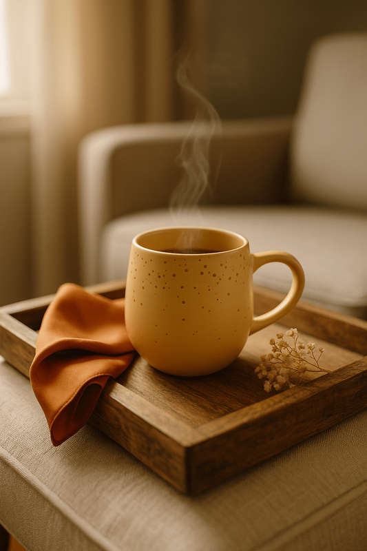Speckled Gold Yellow Ceramic Mug