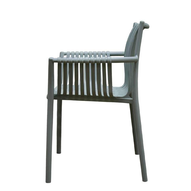 Stackable Grey Weaved Seat Chair