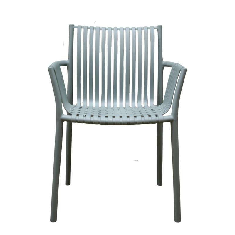 Stackable Grey Weaved Seat Chair