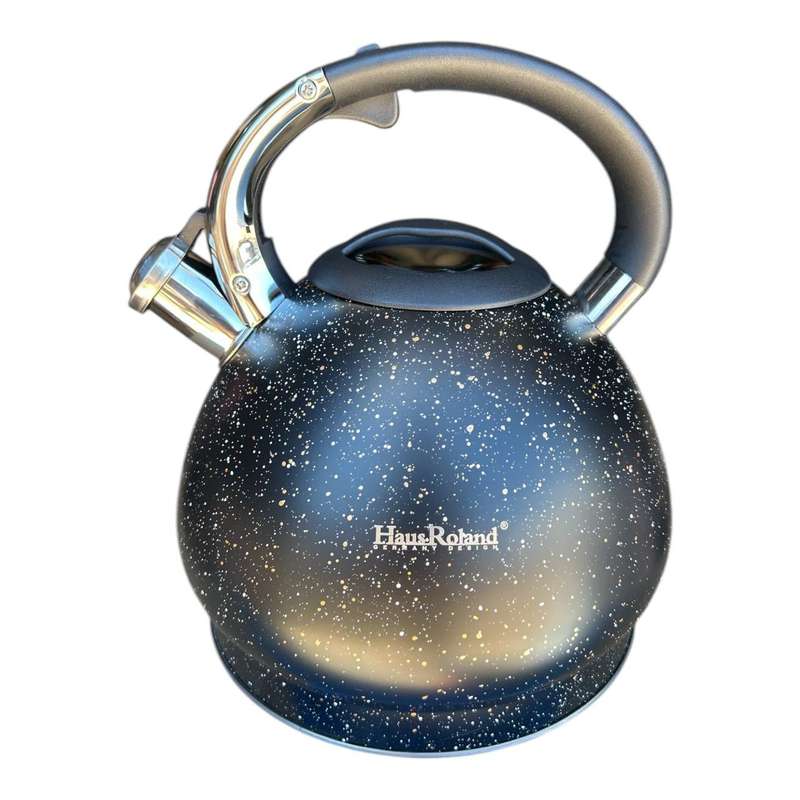 Stainless Steel Whistling Kettle - Black