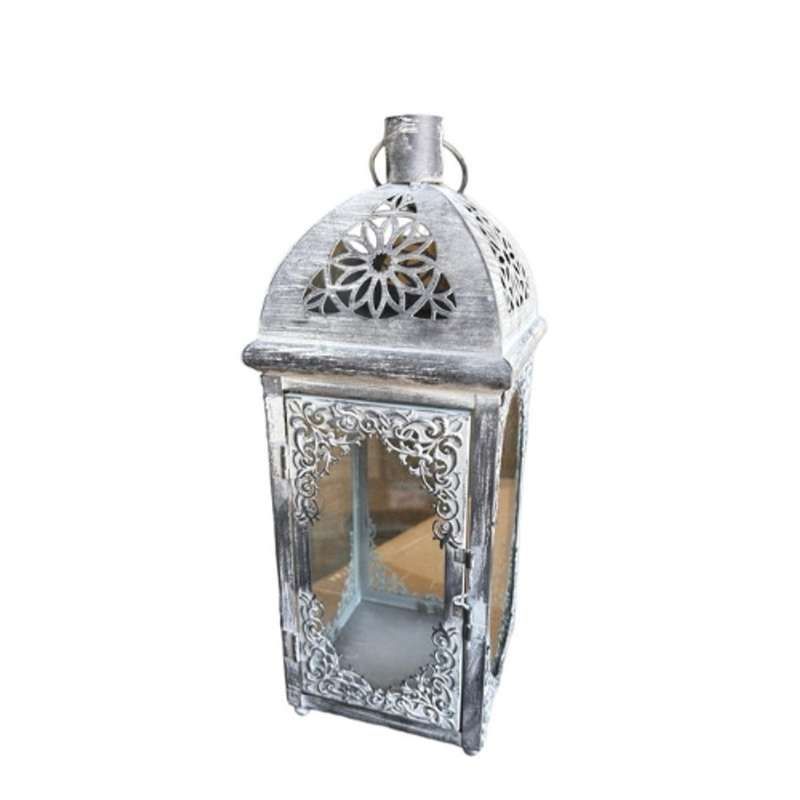 Storm Lantern - Chalk Grey Flower Triangle