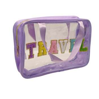 Stylish Purple PVC Handlebag for Travel and Daily Use