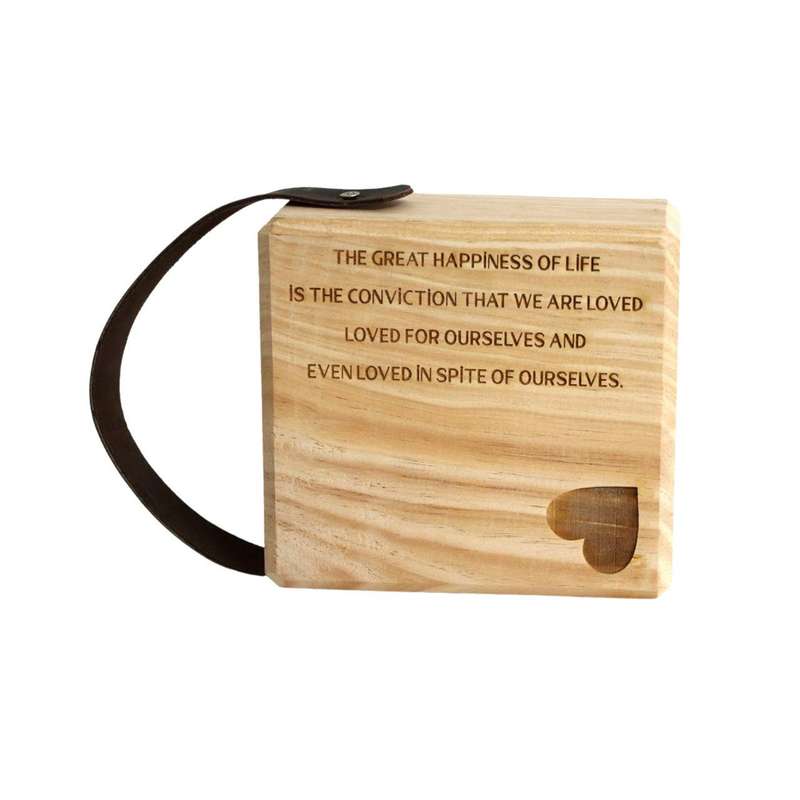 The Great Happiness Wooden Doorstop