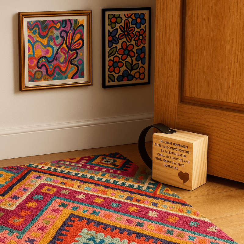 The Great Happiness Wooden Doorstop