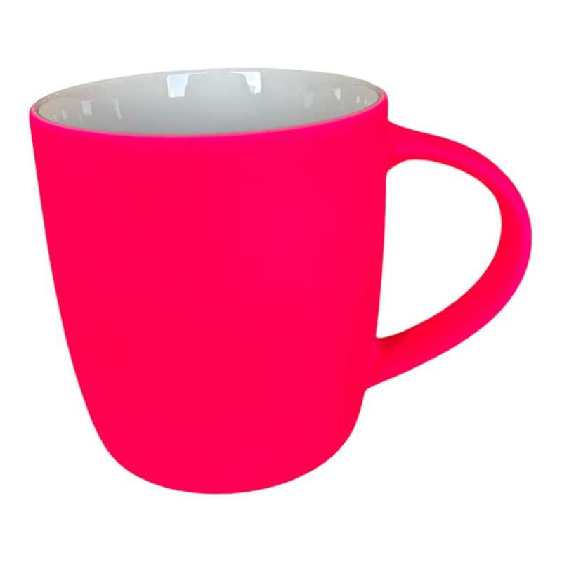 Vibrant Red-Pink Ceramic Mug