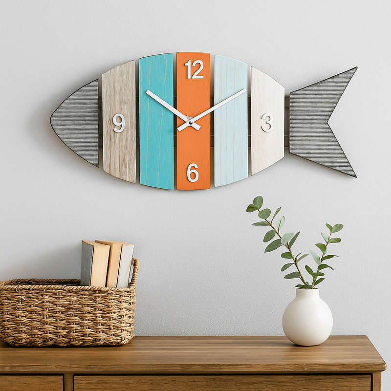 Wall Clock - Colourful Fish