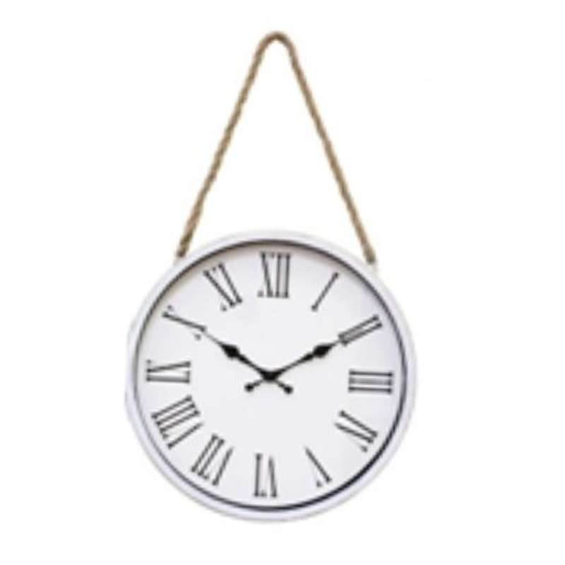 Wall Clock - Hanging On Rope Roman Numbers