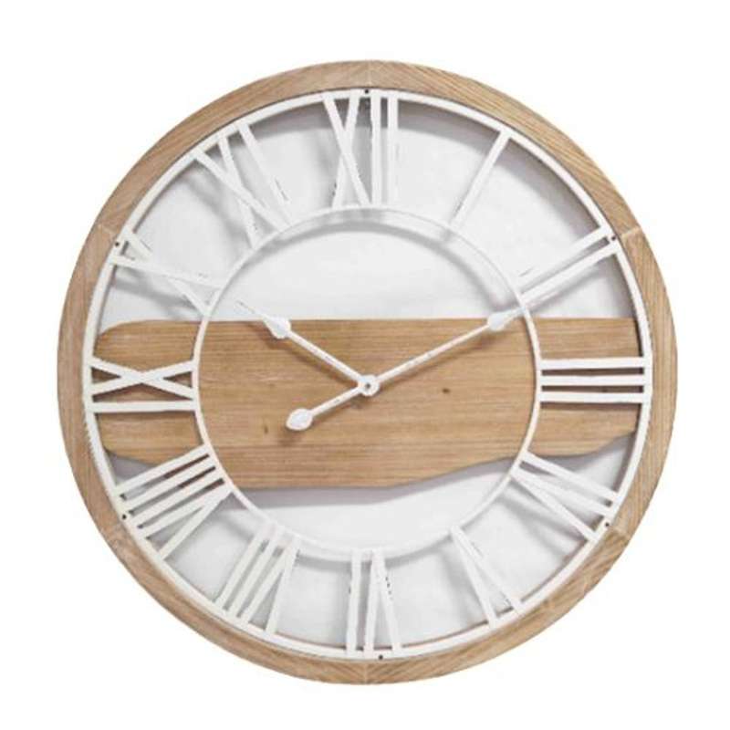 Wall Clock - Wood And Roman Numbers
