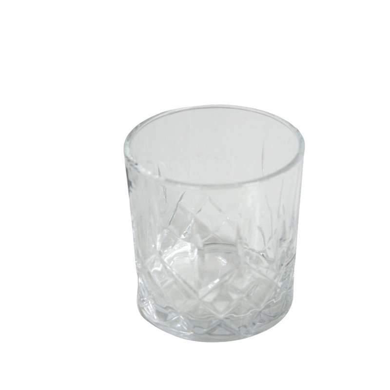 Whiskey Tumbler Set of 6 - Clear Diamond Pattern