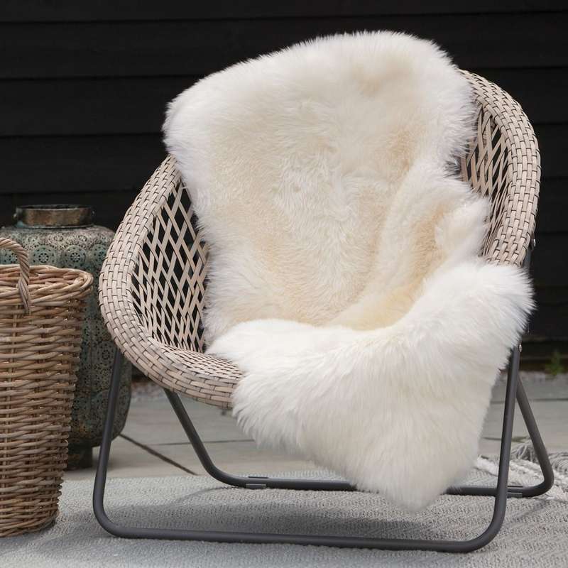 White A Grade Real Sheep Skin